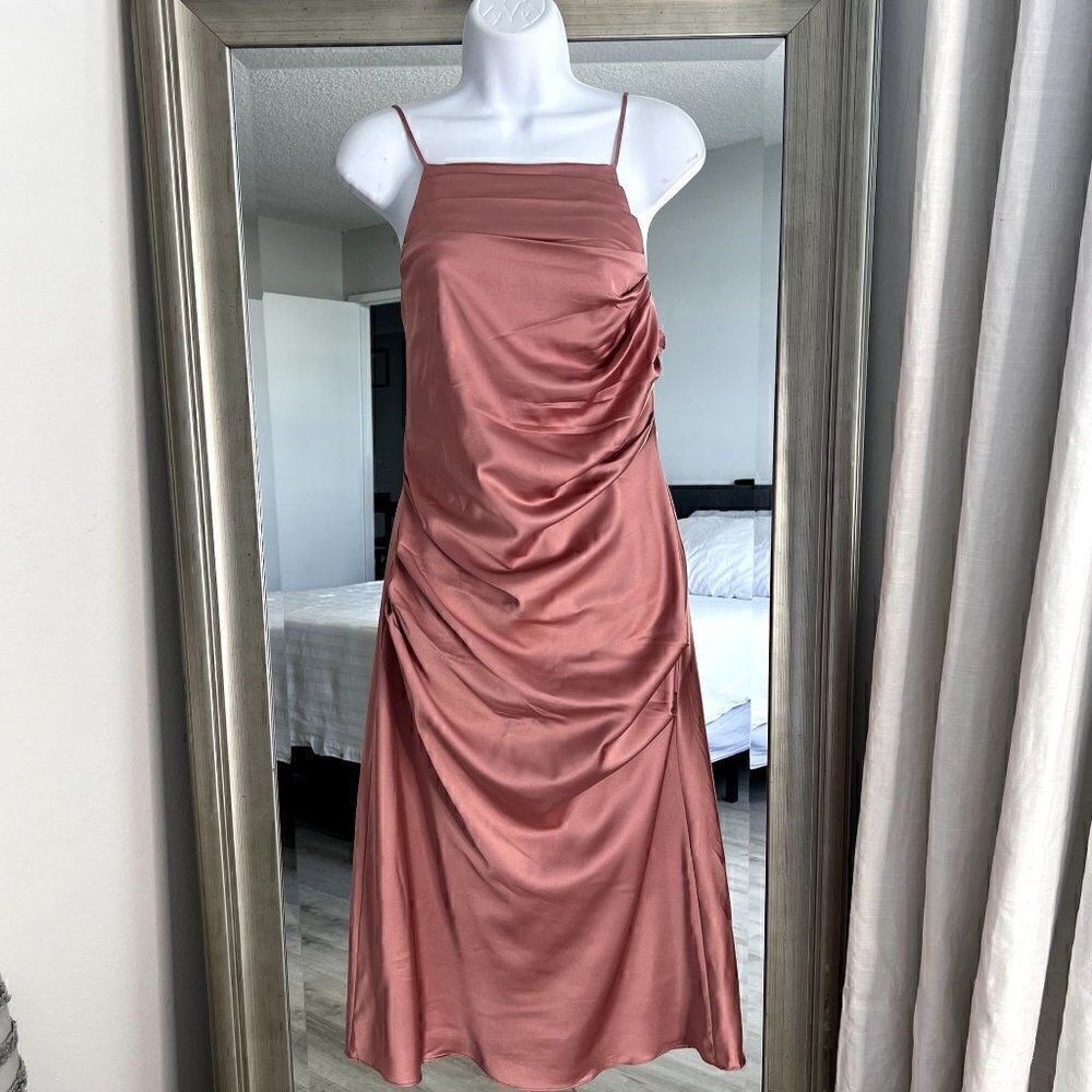 ASTR THE LABEL Cowl Slip Midi Dress Color Blush Size M